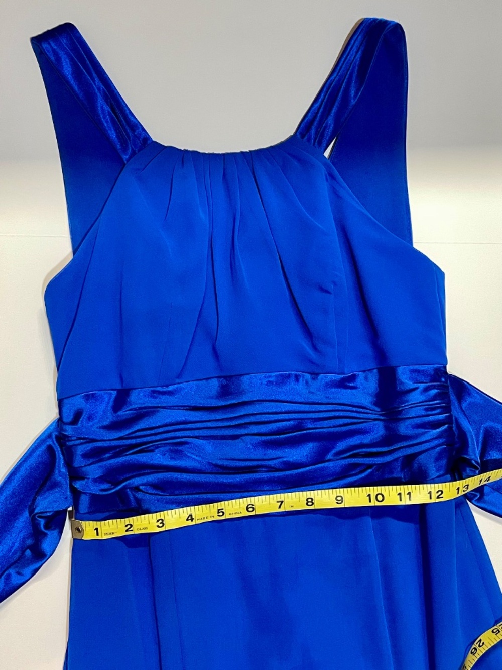 David's Bridal Blue Prom or Bridesmaid Dress - Picture 10 of 16